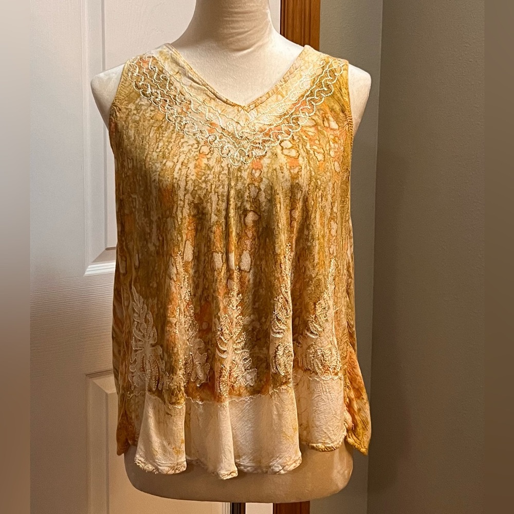 Colors of India Embroidered Tank Top